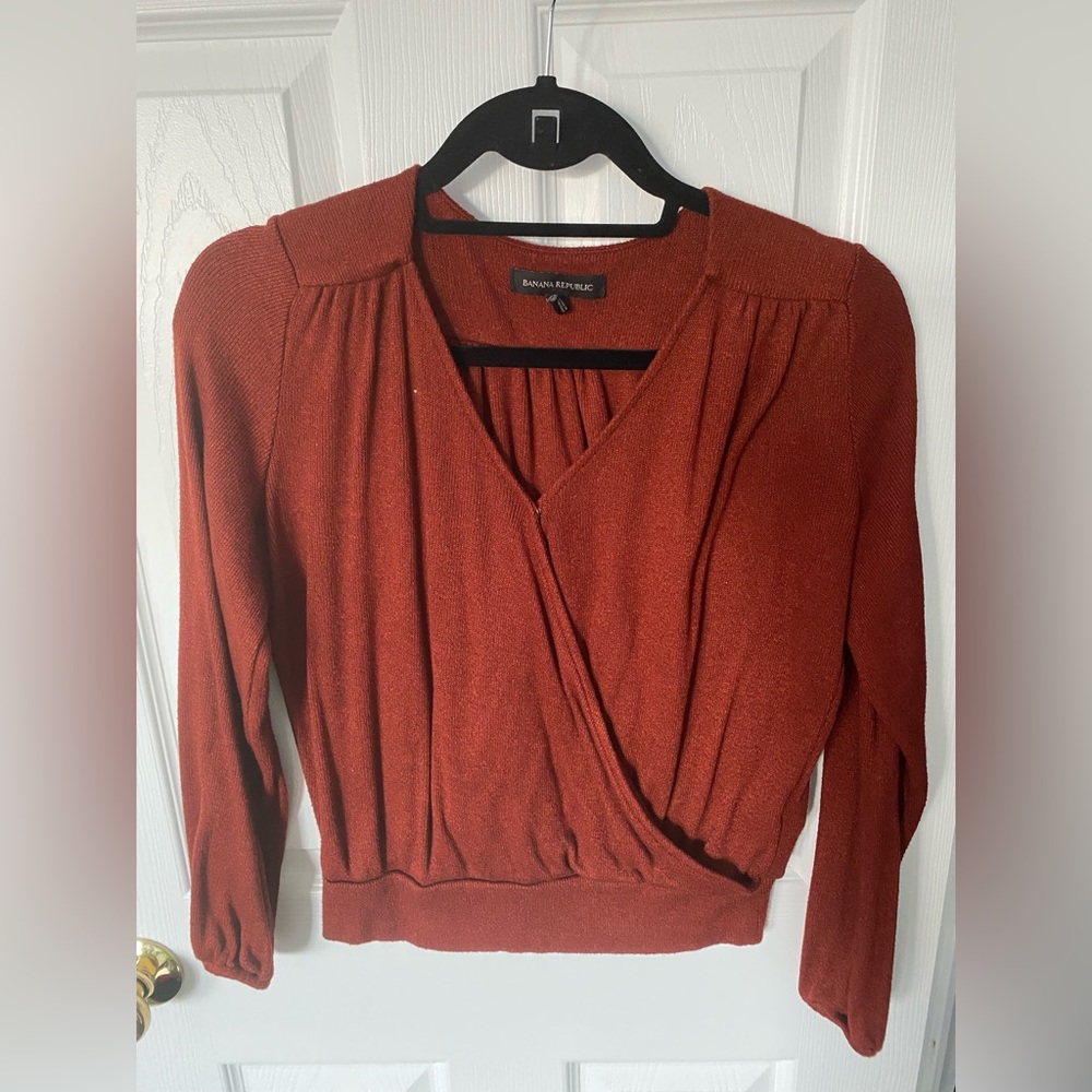 Banana republic burnt orange sweater top